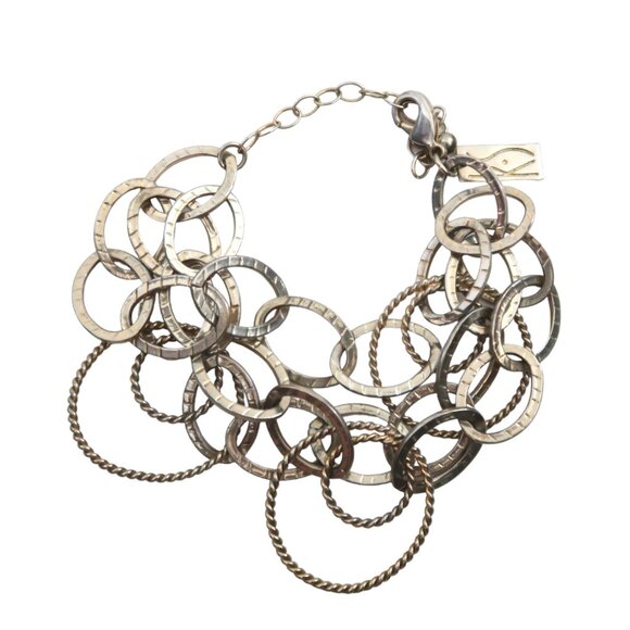 Kendra Scott Jewelry - vtg KENDRA SCOTT textured two tone rings bracelet RARE